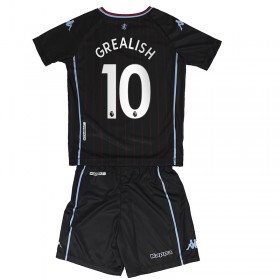 Jalkapallo Pelipaidat Aston Villa Jack Grealish 10 Lasten Vieraspaita 2020-2021 Lyhythihainen